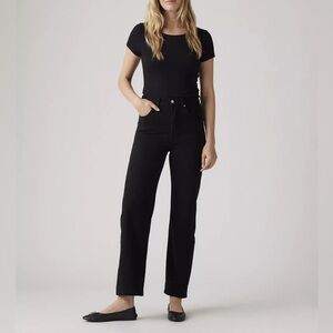 Levi’s Premium Ribcage Straight Ankle Black Jeans Size 31 NWT